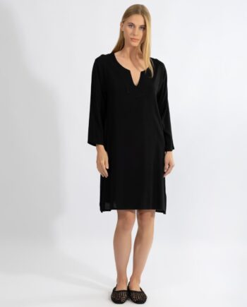 Φόρεμα με 3/4 μανίκι  pes - 510655 black