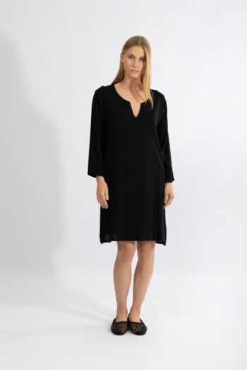 Φόρεμα με 3/4 μανίκι  pes - 510655 black