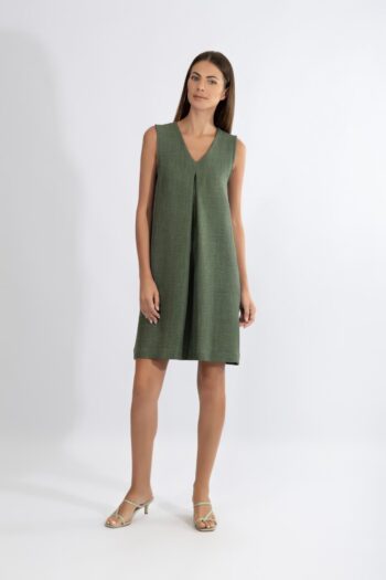 Φόρεμα Αμάνικο Bε pes - 510656 olive