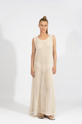 Φόρεμα Δίχτυ Αμάνικο maxi pes  - 510658