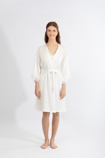 Ρόμπα Σατέν Μονόχρωμη - 610510 off white