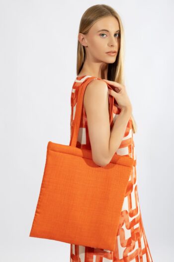 Shopping Bag Μονόχρωμη - 710401 orange