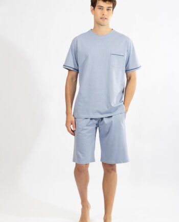 Ανδρική Πιτζάμα με βερμούδα cotton - 810310 ciel