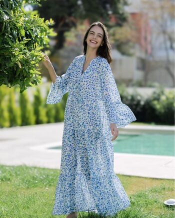 Φόρεμα Maxi μακρύ μανίκι Chamomile viscose - 510640