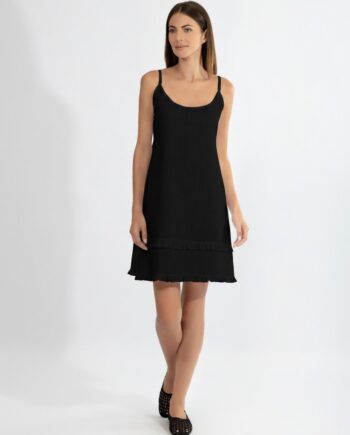 Φόρεμα Μονόχρωμο Ράντα Gofre pes - 401121 black