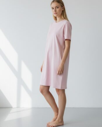 Νυχτικό Μονόχρωμο Κοντομάνικο micromodal - 310833 pink