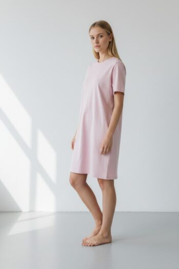 Νυχτικό Μονόχρωμο Κοντομάνικο micromodal - 310833 pink