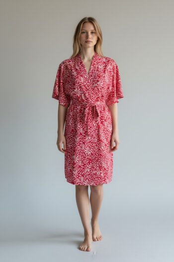 Γυναικεία Ρόμπα cotton/modal Εμπριμέ - 401118 red