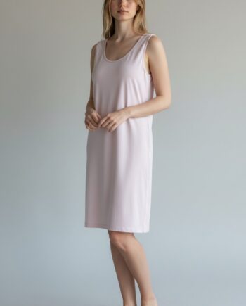 Νυχτικό Μονόχρωμο Αμάνικο micromodal - 310834 pink