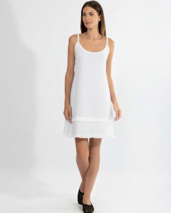 Φόρεμα Μονόχρωμο Ράντα Gofre pes - 401121 white
