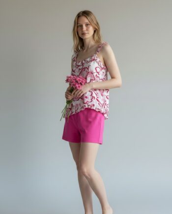 Baby Doll Floral cotton modal – 401107 fuchsia