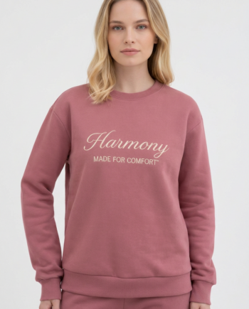 Γυναικείο Φούτερ λαιμόκοψη με Κέντημα 65% cotton 35% pes- 111929 - COCOA