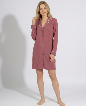 Νυχτικό σακάκι Μονόχρωμο 50% modal 50% cotton – 311801 - COCOA