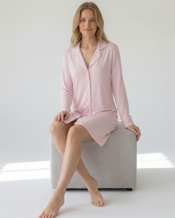 Νυχτικό σακάκι Μονόχρωμο 50% modal 50% cotton – 311801 - PINK