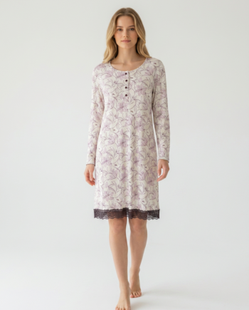 Νυχτικό πατιλέτα με Δαντέλα Orchid 100% cotton – 311811 - ROTTEN APPLE