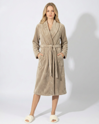 Ρόμπα  Fleece maxi  Μονόχρωμη 100% pes  – 411708 - ELEPHANT