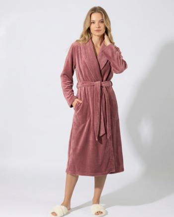 Ρόμπα  Fleece maxi  Μονόχρωμη 100% pes  – 411708 - ROTTEN APPLE