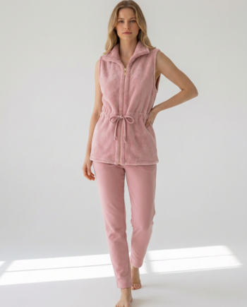 Γιλέκο Fleece Μονόχρωμο 100%pes – 411711 - DUSTY PINK