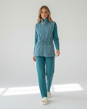 Γιλέκο Fleece Μονόχρωμο 100%pes) – 411711 - PETROL