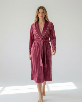 Ρόμπα Soft Velour maxi Σταυρωτή 94% pes 6% el – 411712 - ROTTEN APPLE