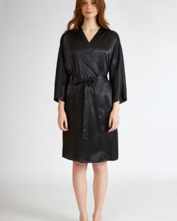 Σατέν Ρόμπα Μονόχρωμη – 609516 black