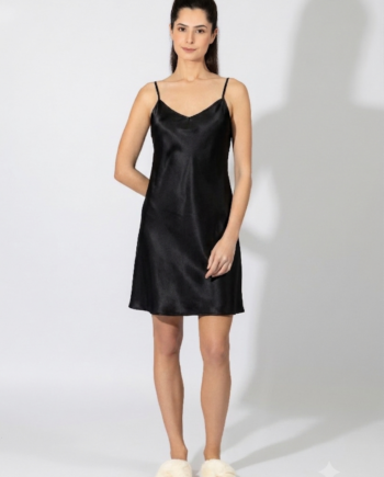 Σατέν Νυχτικό Μονόχρωμο -609515 black