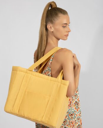 Tote Bag Μονόχρωμη - 710405 mustard