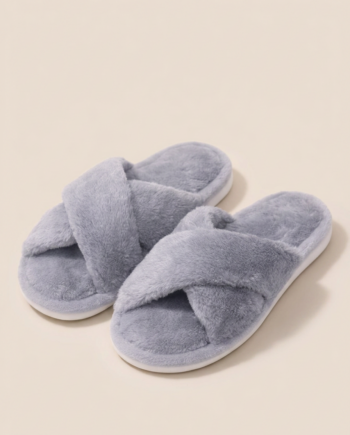 Παντόφλα Χνουδωτή  100%pes–  711407 - GREY