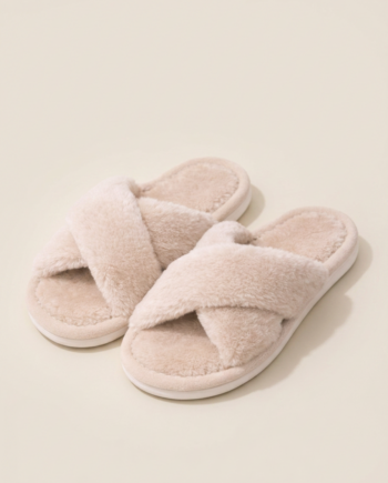 Παντόφλα Χνουδωτή  100%pes–  711407 - BEIGE