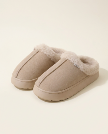 Παντόφλα τύπου ugg διπλό πάτο  100%pes–  711408 - BEIGE