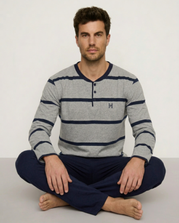 Ανδρική Πιτζάμα Ζακάρ πατιλέτα 65% pes 35% cotton – 811303