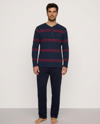 Ανδρική Πιτζάμα Ζακάρ πατιλέτα 65% pes 35% cotton – 811305
