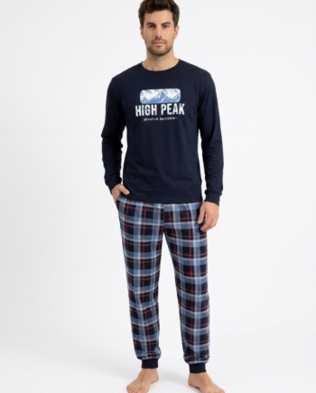 Ανδρική Πιτζάμα Mountain 100% cotton – 811312 - BLUE