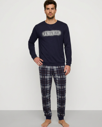 Ανδρική Πιτζάμα Future 100% cotton – 811315 - BLUE