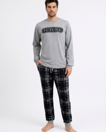 Ανδρική Πιτζάμα Future 100% cotton – 811315 - GREY