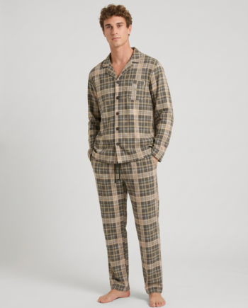 Ανδρική Πιτζάμα Σακάκι καρώ 100% cotton – 811316