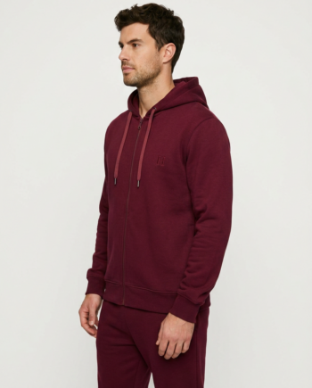 Ζακέτα φούτερ με κουκούλα H 65% cotton 35% pes – 811327 - BORDEAUX