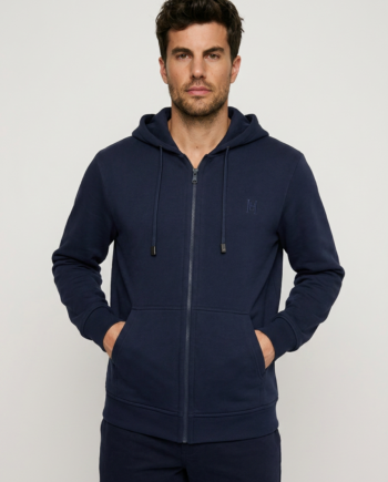 Ζακέτα φούτερ με κουκούλα H 65% cotton 35% pes – 811327 - BLUE