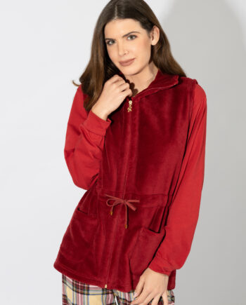 Fleece Ζακέτα Αμάνικη – 407712 wine