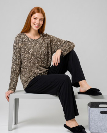 Γυναικεία Πιτζάμα micromodal – 109910 Leopard