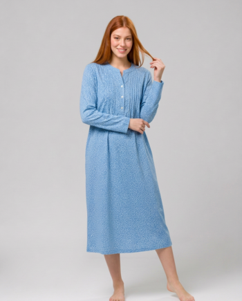 Νυχτικό Κλασσικό νερβίρ με πατιλέτα 50% modal 50% cotton – 311819