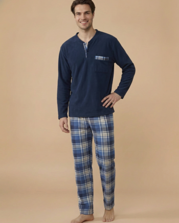 Ανδρική Πιτζάμα fleece- 811330 blue/ciel