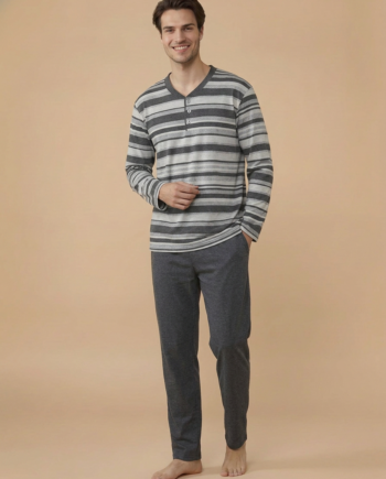 Ανδρική Πιτζάμα Ζακάρ 65%cotton 35%pes - 811333